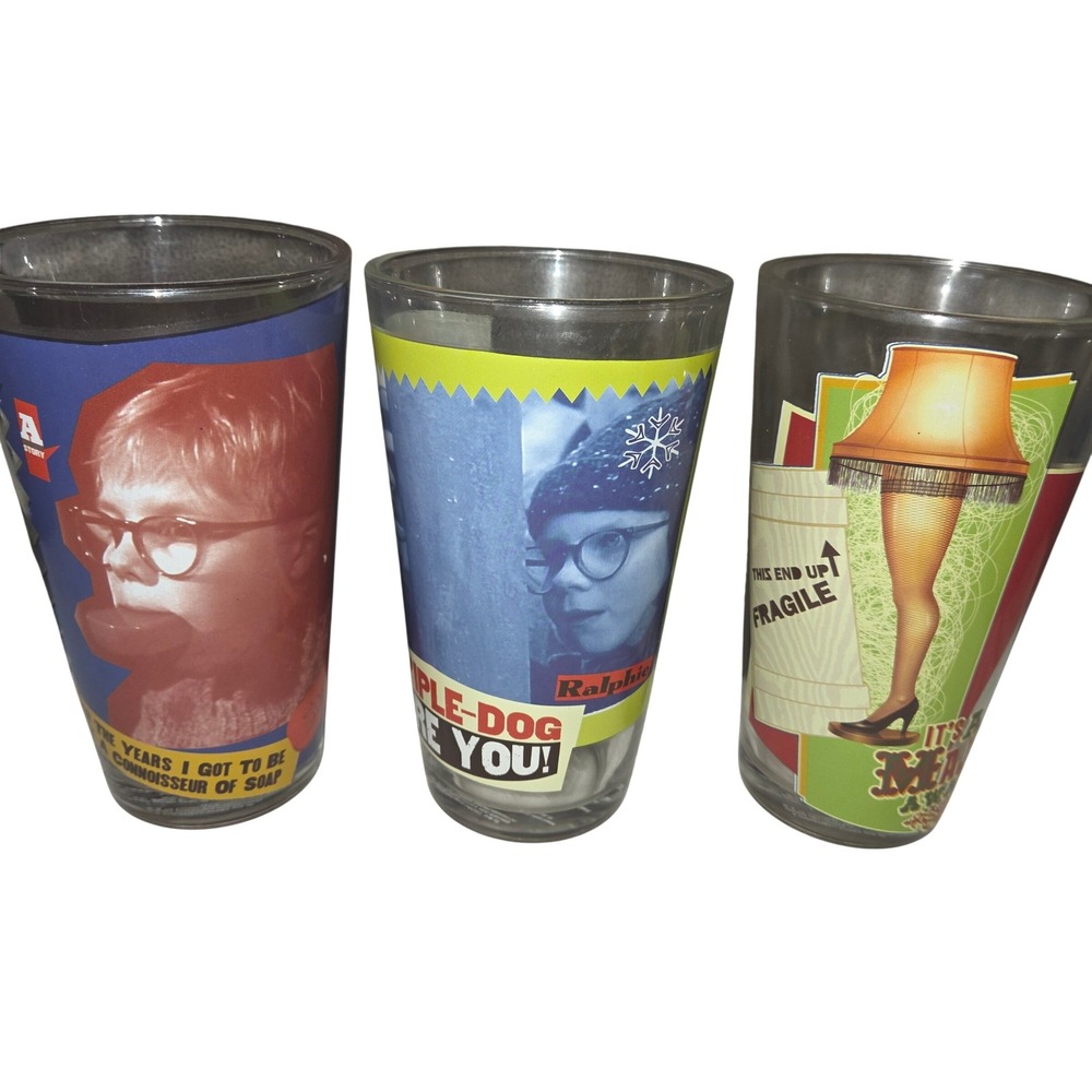 A Christmas Story Turner Entertainment 16‎ oz. Glass Tumbler Set of 3